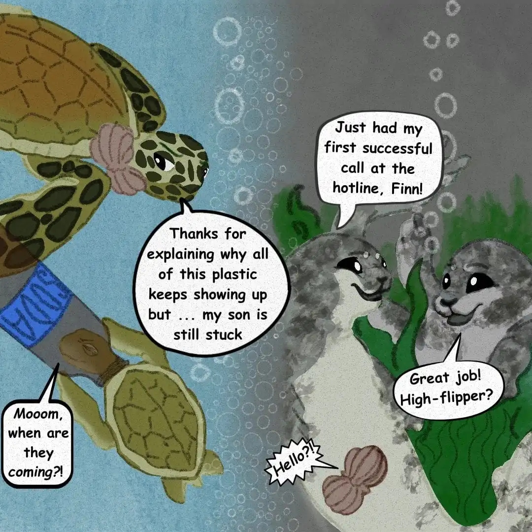 Ocean SOS comic panel